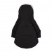 Black nylon hooded dog jacket