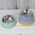 Pet stainless steel dog basin cat bowl