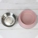 Pet stainless steel dog basin cat bowl