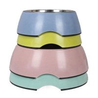 Pet stainless steel dog basin cat bowl