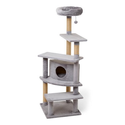 Climbing Cat Tower Grey Integrated