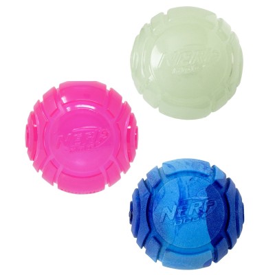 A glowing dog toy ball