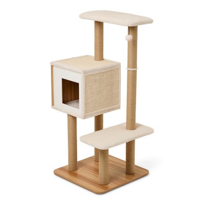 Block solid wood cat climbing frame